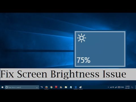 can t change screen brightness windows 10